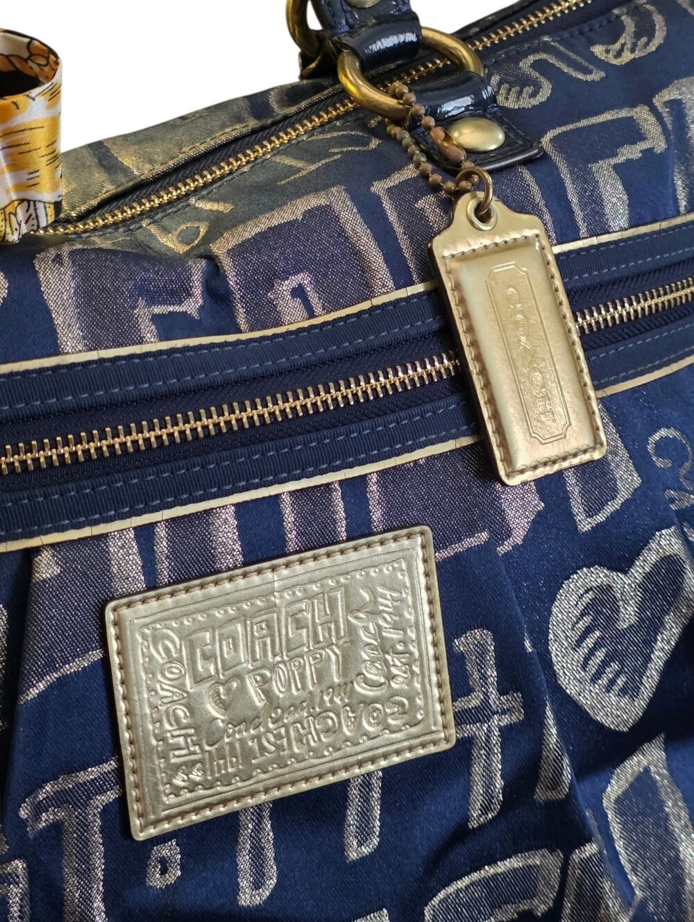 Coach Poppy Graffiti Glam Tote Bag - Picture 4 of 16